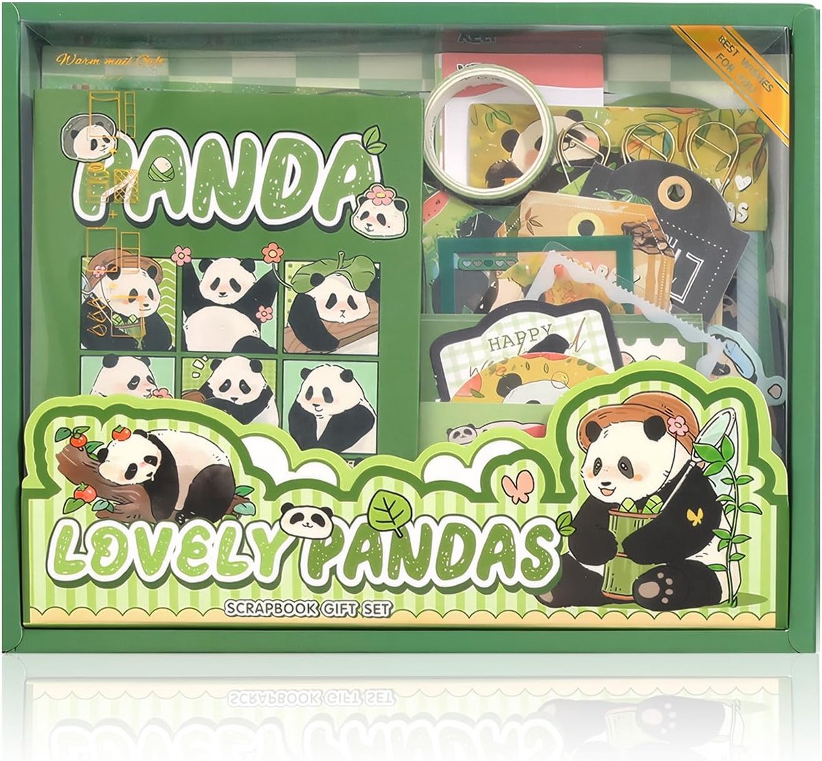 Scrapbooking set voor beginners - A6 notitieboek - Panda thema - Creatief DIY plezier - SnelShoppen