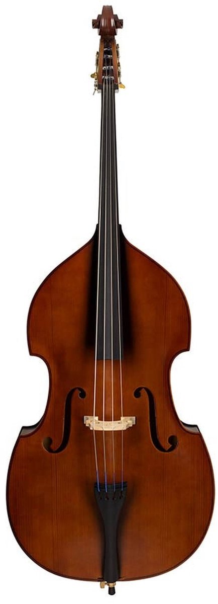 Schneider MB-44-PY contrabas 4/4, triplex, nitro lak, esdoorn toets, inclusief tas en strijkstok