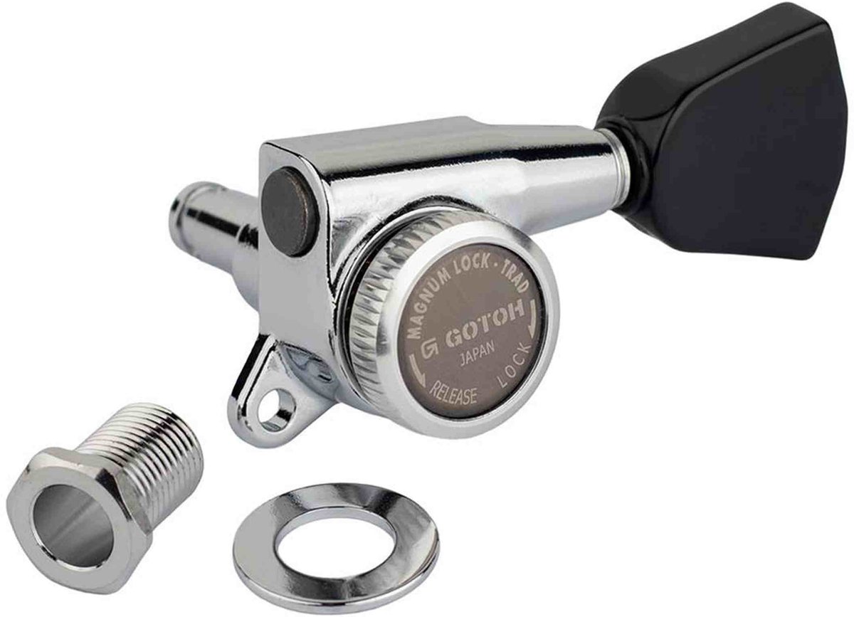 Gotoh GTH14176 SG381 stemmechanieken (posts 6xL) met Magnum Lock Trad and P4B knoppen, 3L3R, chroom