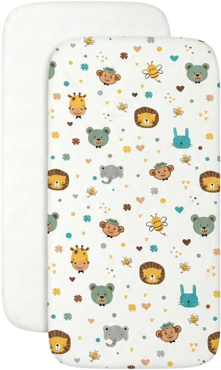 Hoeslakens voor wieg 50 x 83 cm - 100% katoen - zacht en ademend - ideaal voor co-sleeping - ShopVlot