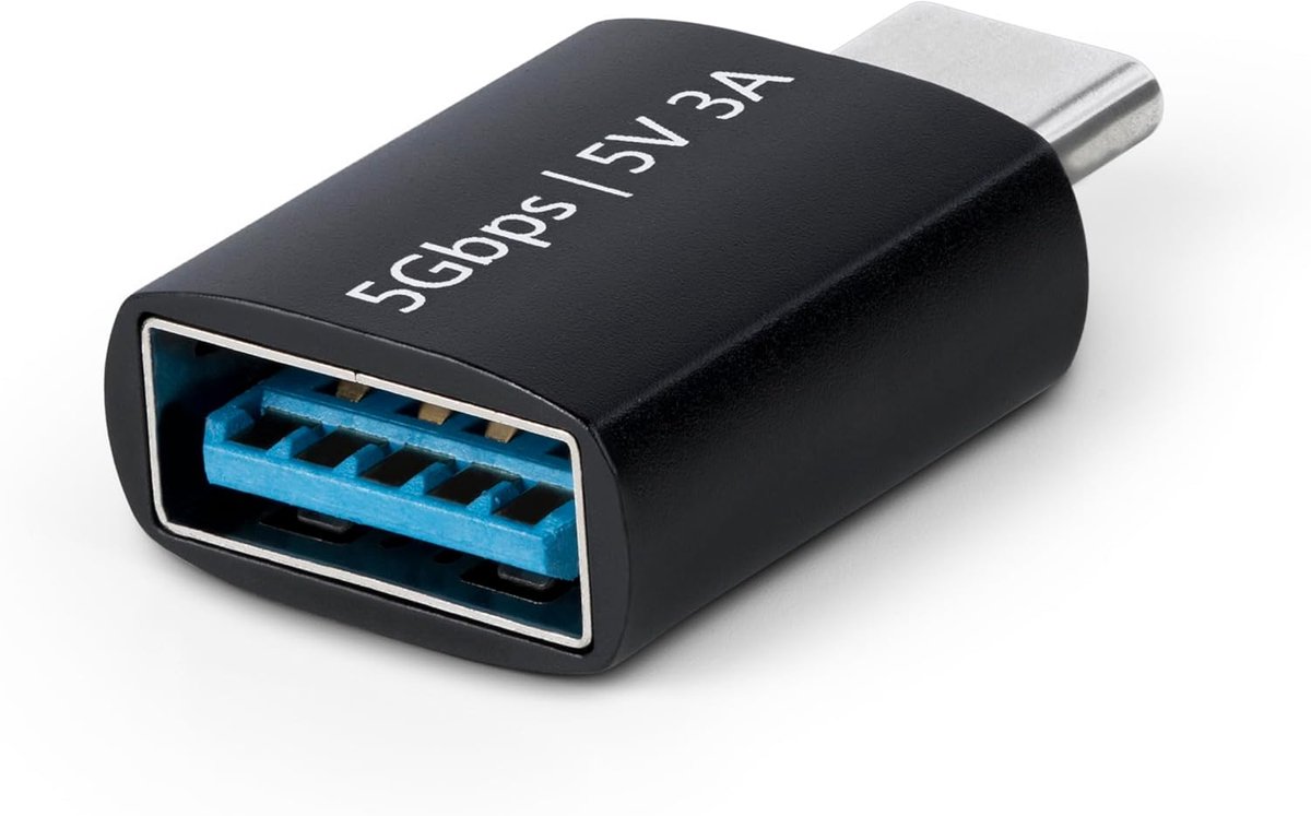 USB-C naar USB-A Adapter, 5Gbps, 3A, Male/Female (USB31CAADGCP) | 3A Stroom, Thunderbolt Compatibel, Duurzame Metalen Behuizing
