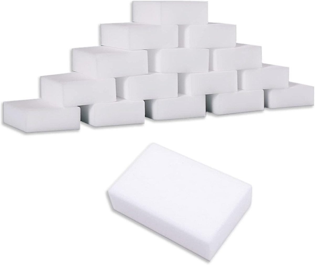 Sponzen reinigingsgum, 50 stuks melamine spons schuimpads, multifunctionele huishoudelijke reiniging keuken schotel spons voor meubels, badkamer, bad, gootsteen, vloer, plint, muur reiniger