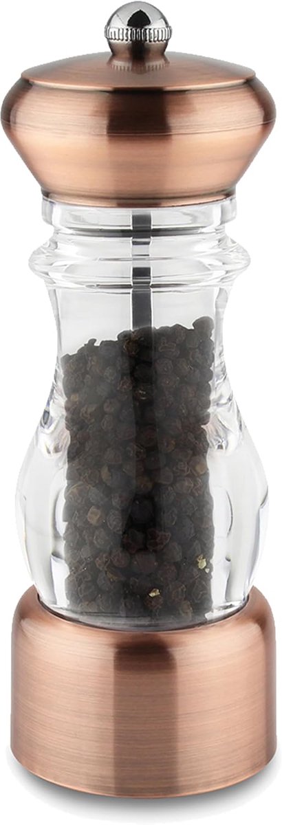 PM-817BR Zout- of pepermolen, handmatige molen, antiek brons (17 cm/6,5") 6 cm x 6 cm x 17 cm