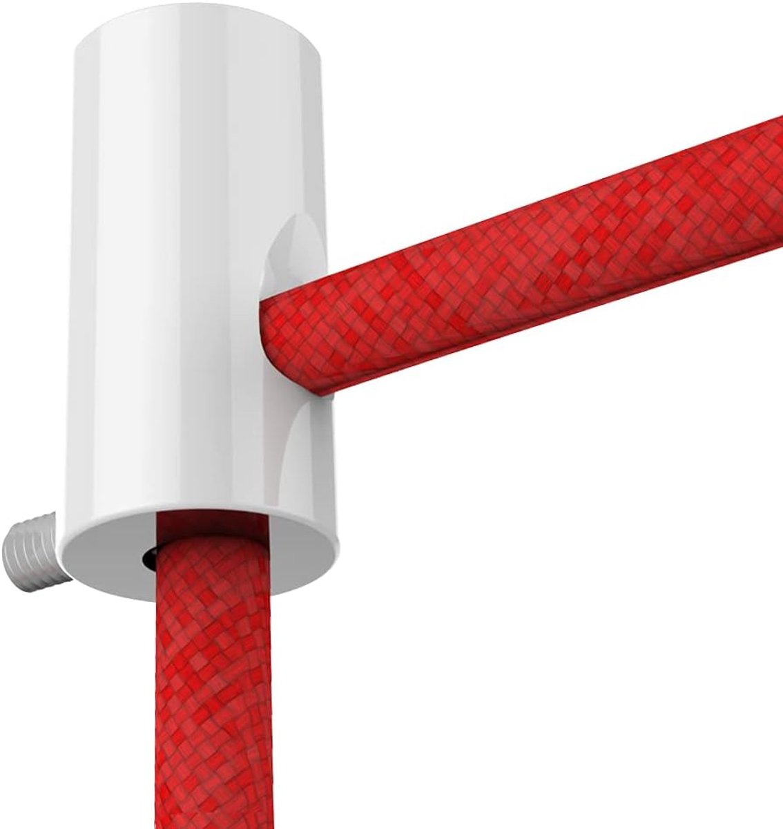 Bevestiging, opbouw-kabelhouders, wand- en plafondpinnen, kabelophanging, kabelbevestiging, aapschommel, kabelhanger met schroeven en pluggen, voor textielkabel, lamp