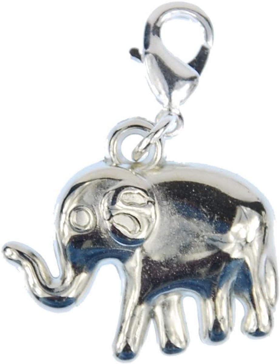 olifant charm hanger bedelarmband bedels Afrika zilver 20mm
