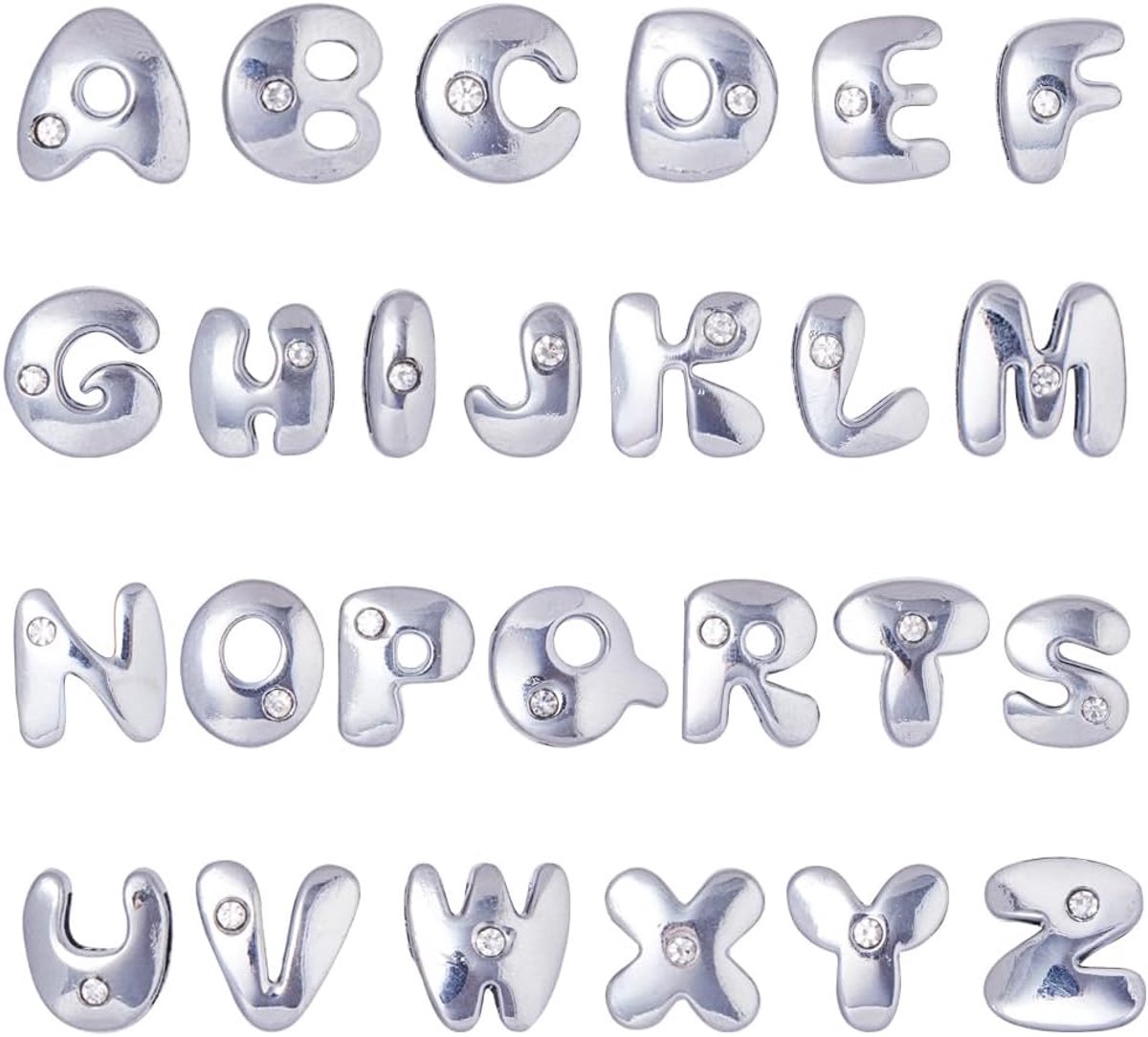 Kralen alfabet letter bedels strass letter kralen brief kraal bulk A-Z alfabet bedels spacer losse kralen voor sieraden maken doe-het-zelf armbanden kettingen