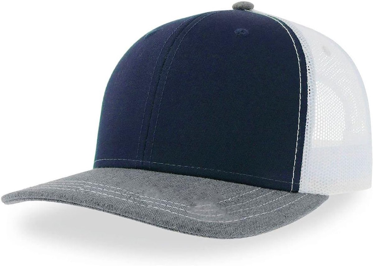 Pet van 100% katoen, baseballpet, uniseks, met vizier, damesmuts met vizier, marineblauw, grijs, wit, Eén maat