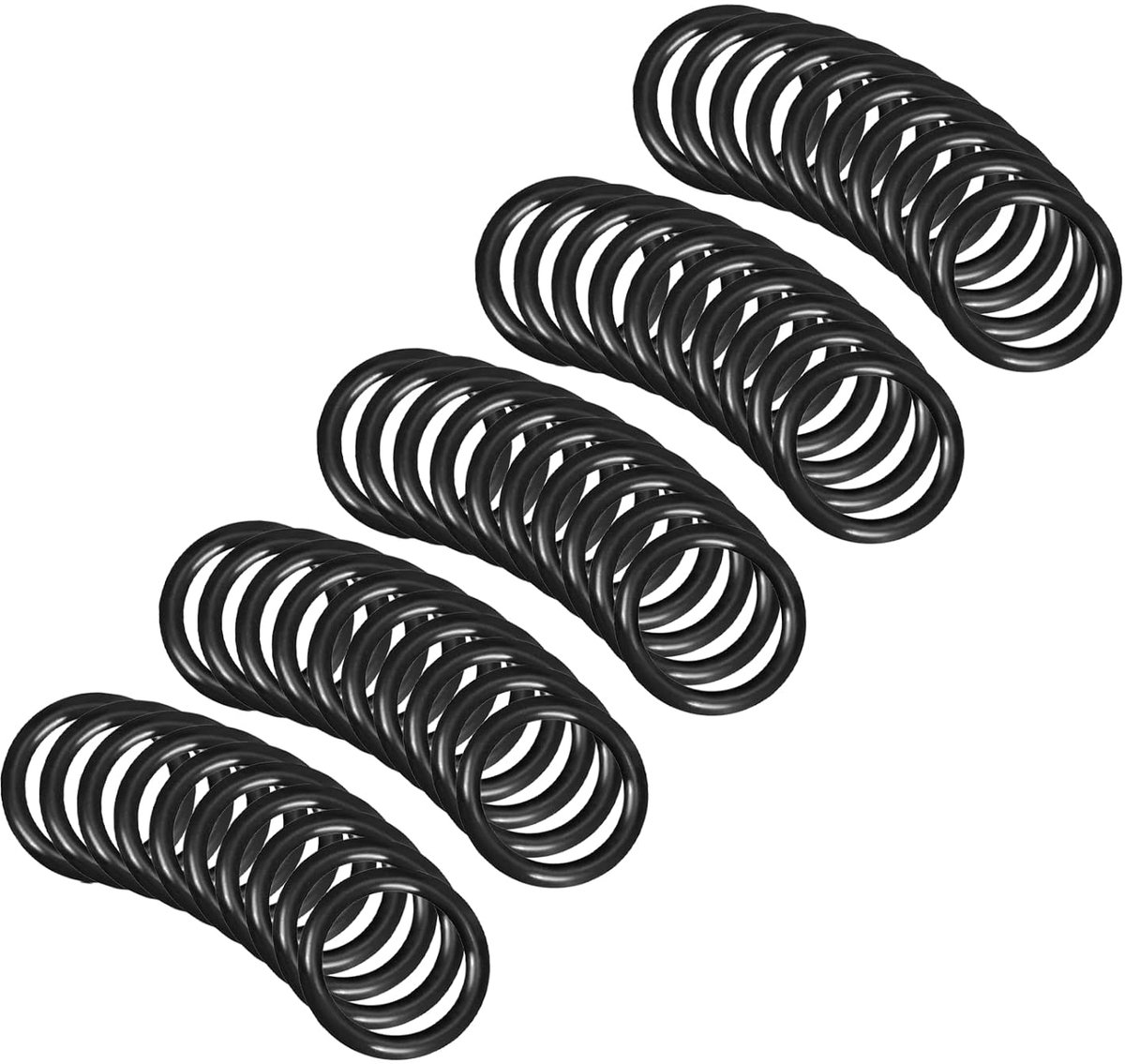 15 mm x 12 mm x 1,5 mm nitril-rubberen afdichtingen x 50 stuks ronde afdichting voor waterkraan loodgieterswerk reparatie afdichting verbinding [zwart]