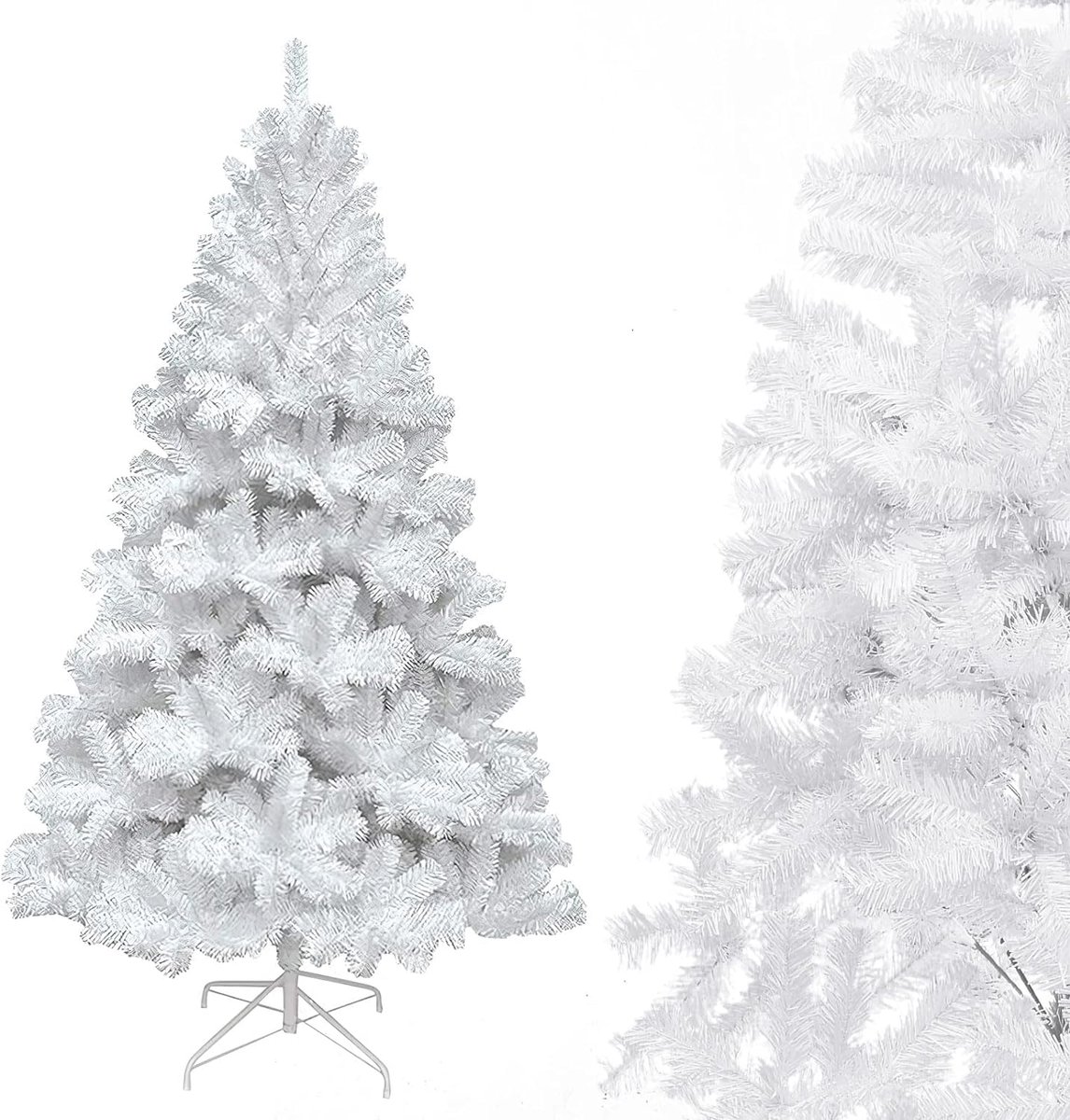 MERRY CHRISTMAS wit PVC 150/280 cm metalen punt standaard