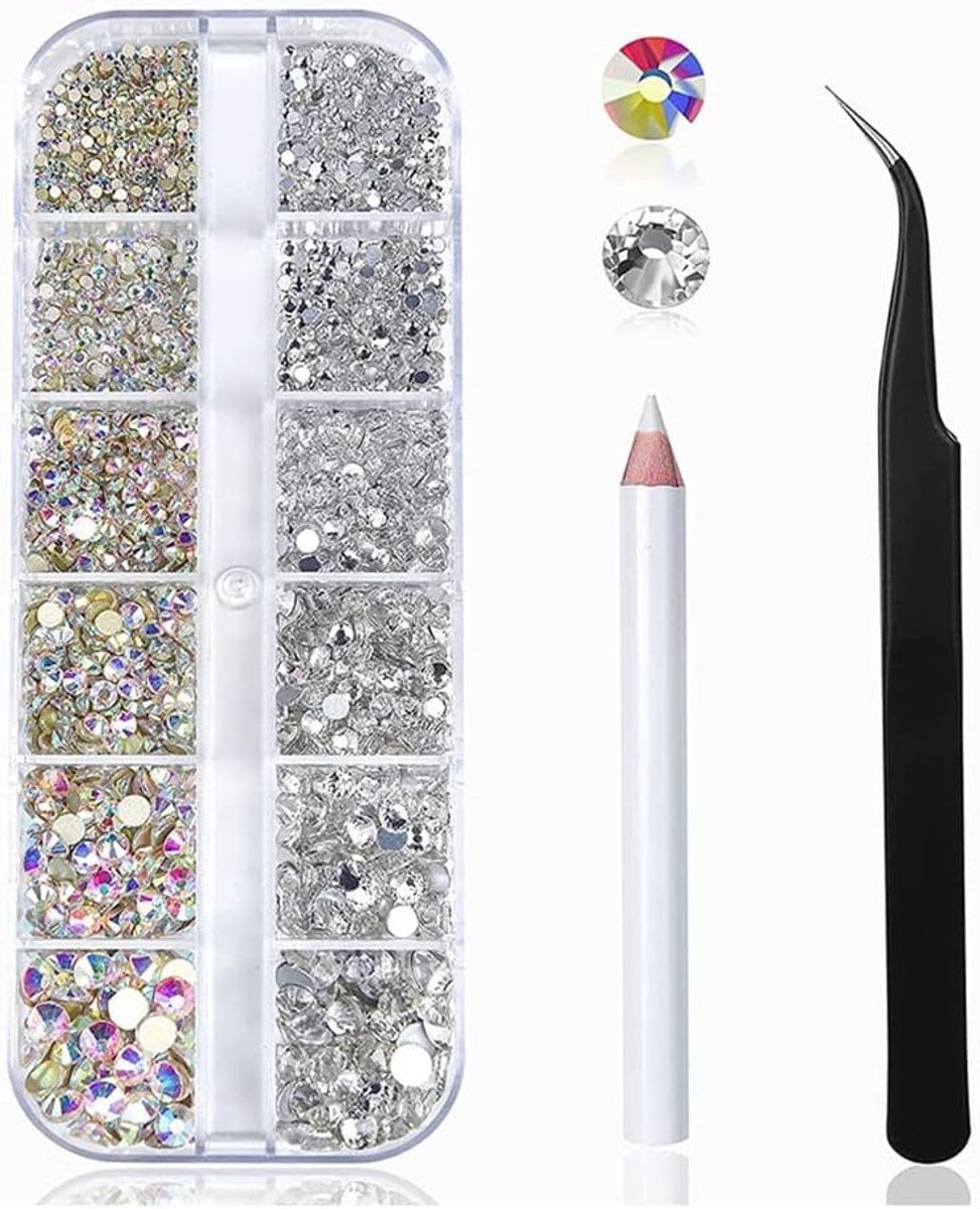 1440 stuks 6 maten kristallen strass-steentjes nageldesign kristallen strass-steentjes nail art strasssteentjes - ShopVlot