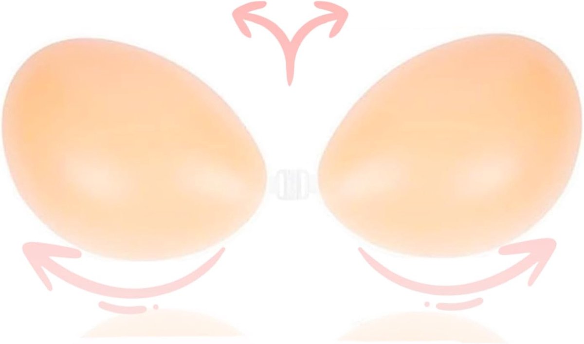 Plakbeha, push-up dirndl, herbruikbare siliconen push-up beha zonder bandjes, onzichtbare push-up beha zonder rug.