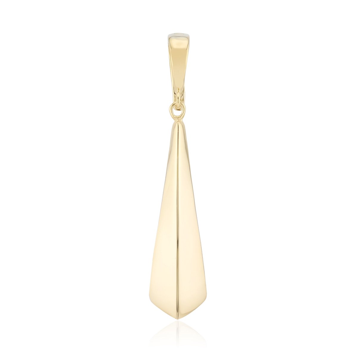 Cavill - Elegante Zilveren Hanger 925 Sterlingzilver - Hoogwaardige Vergulde Modern Sieraad - Tijdloze Gouden Glans - 41x9 mm