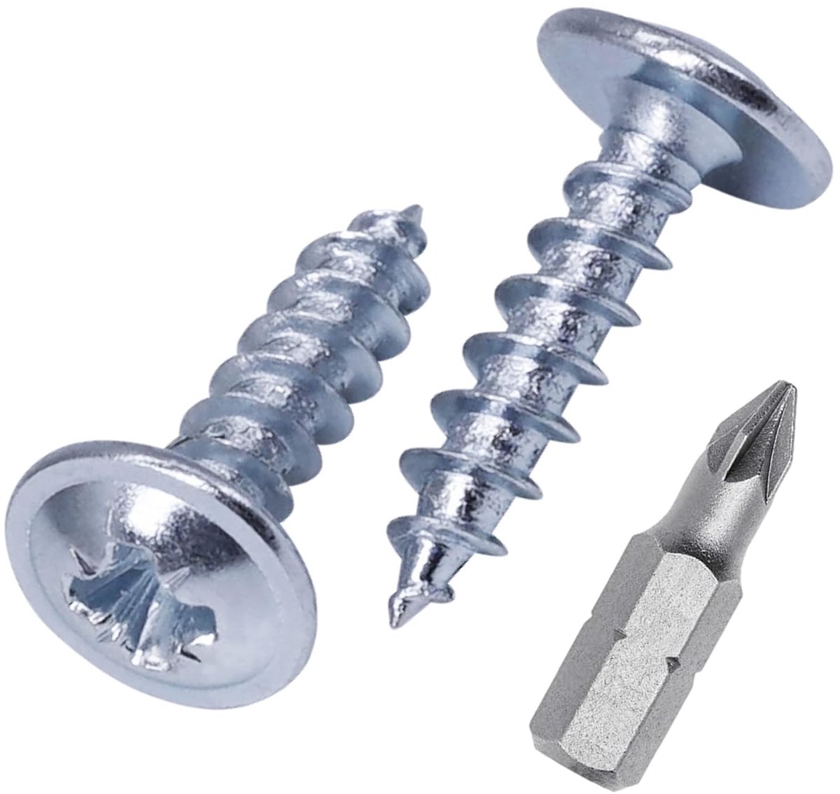 (Pack van 150 stuks) verzinkt staal 4,0 x 16 mm houtschroeven, metalen schroeven, gemodificeerde truss kop, zelftikken (150, 4,0 x 16 mm)