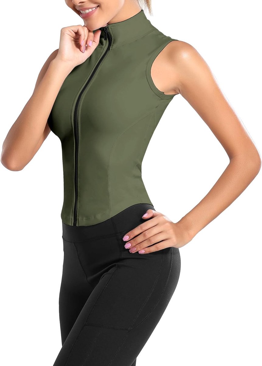 Sportjack voor dames met capuchon, hardloopjas, dames, sportkleding, sweatshirt, ritssluiting, lange mouwen, fitness, hardlopen, yoga