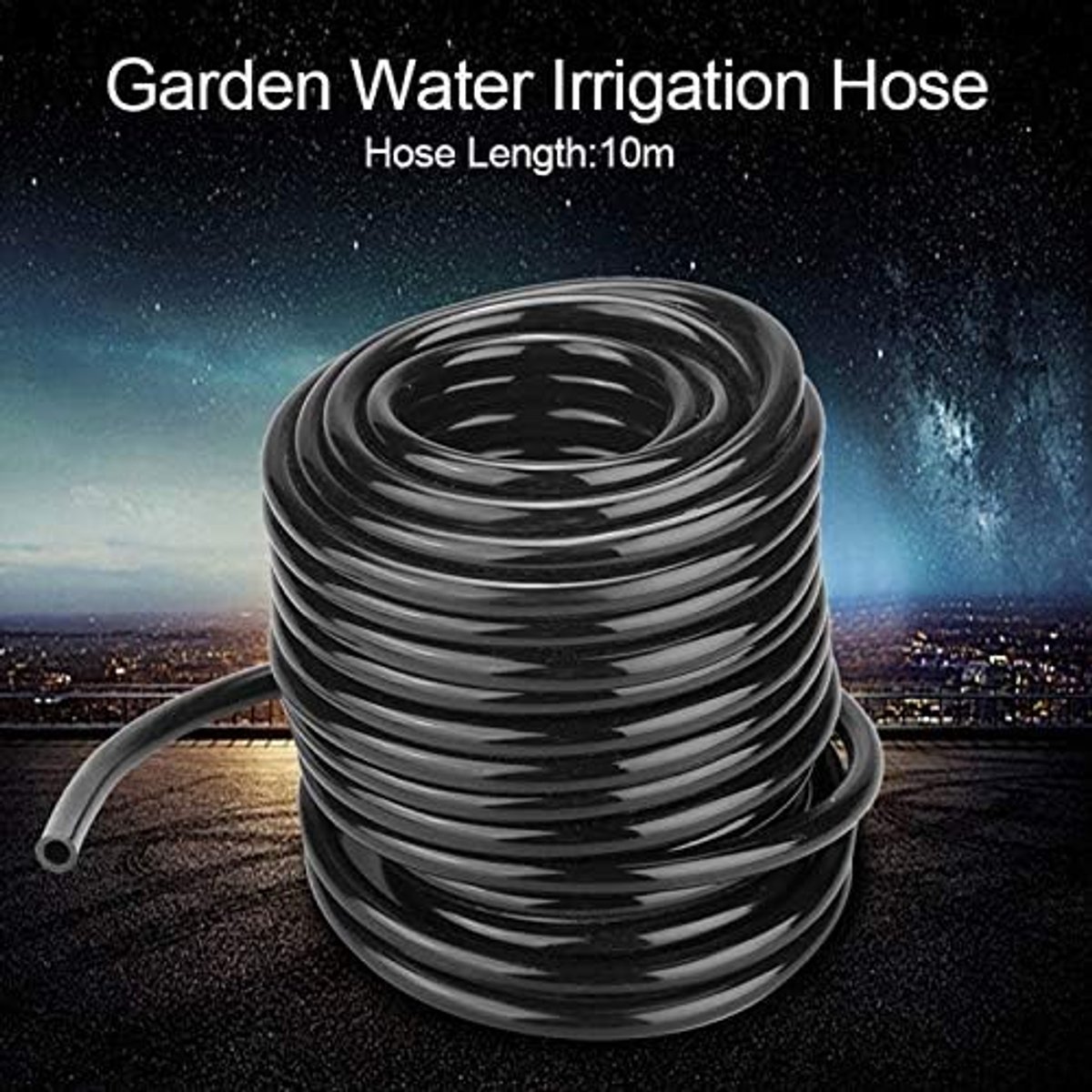 Diameter Irrigatiebuis 10M Rubberen Buis Pvc-kunststof Zwart Pvc-kunststof Heavy Duty Flexibele Industriële Landbouw Gazon Tuin Waterirrigatieslang (10M) (10 m / 32,8 ft)