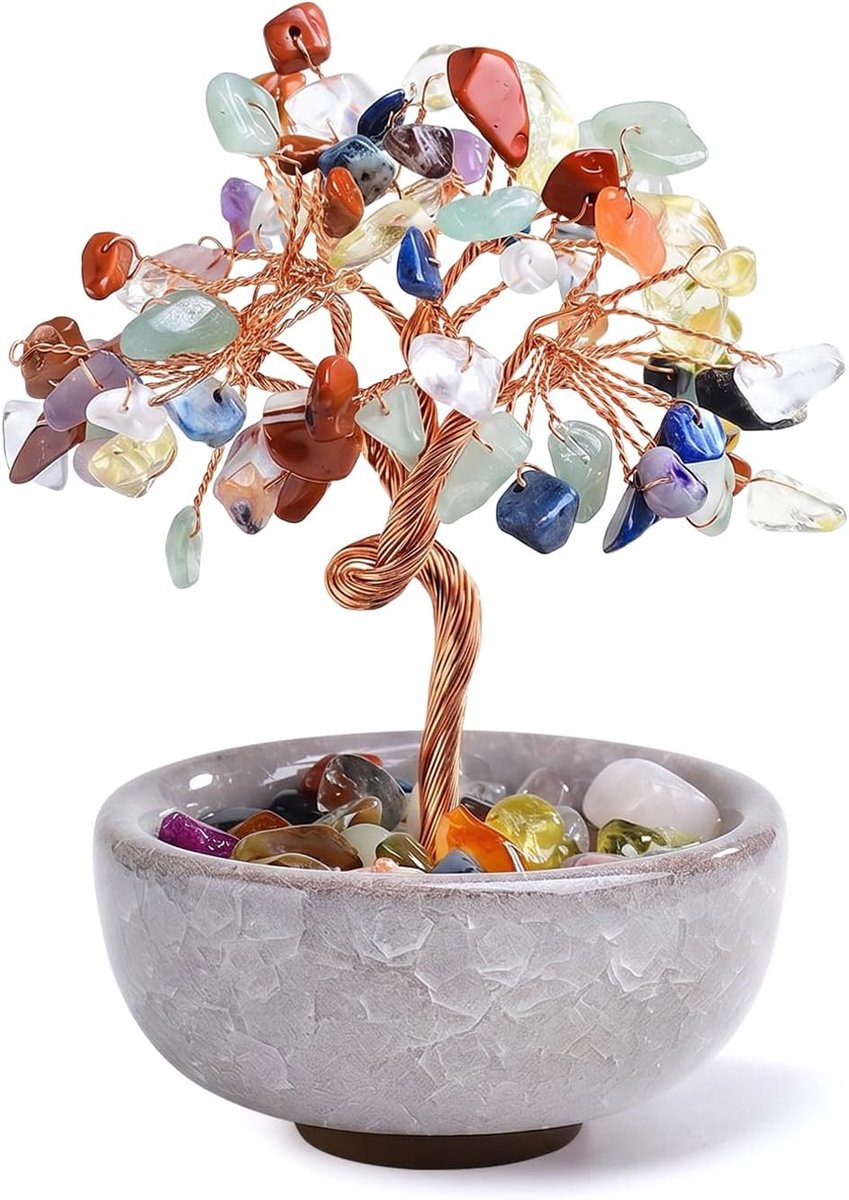 Kristallen Levensboom - Natuurlijke Kwarts - Feng Shui Decoratie - Versterkt Relaties - SnelShoppen