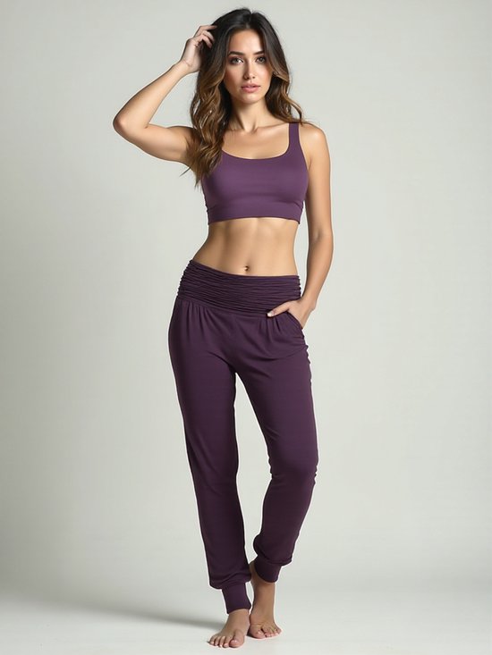 Yoga-Harempants "ala" - elderberry XL Loungewear broek YOGISTAR van YOGISTAR — afbeelding 5