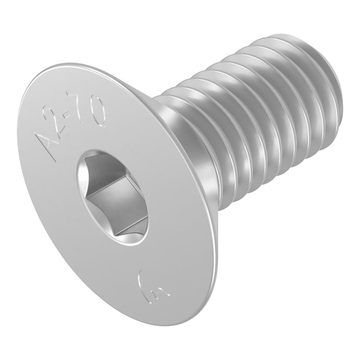 verzonken schroef M12 x 25 mm, roestvast staal V2A VA A2, DIN 7991 / ISO 10642, binnenzeskant, 20 stuks