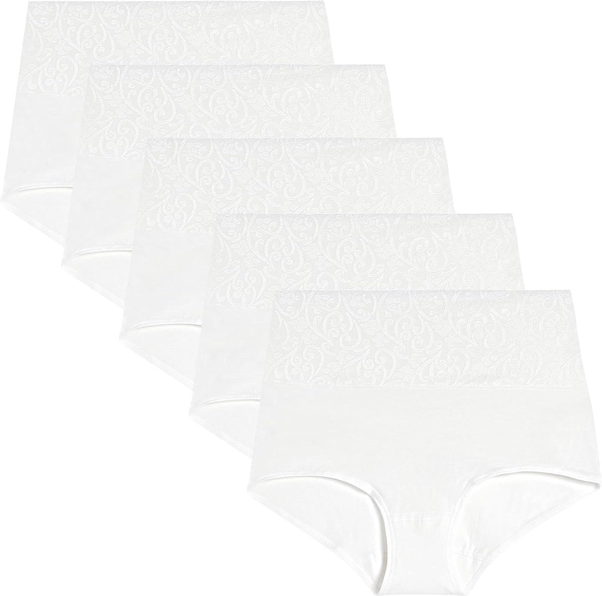 Onderbroek voor dames, katoen, hoge taille, slips, hoge taille, multipack