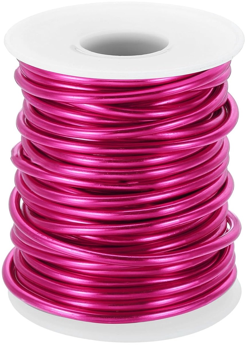 Draad, handwerk, 10 meter metaaldraad, flexibel pantser voor het maken van sieraden, wikkelen, metaal, doe-het-zelf knutselen, rood roze