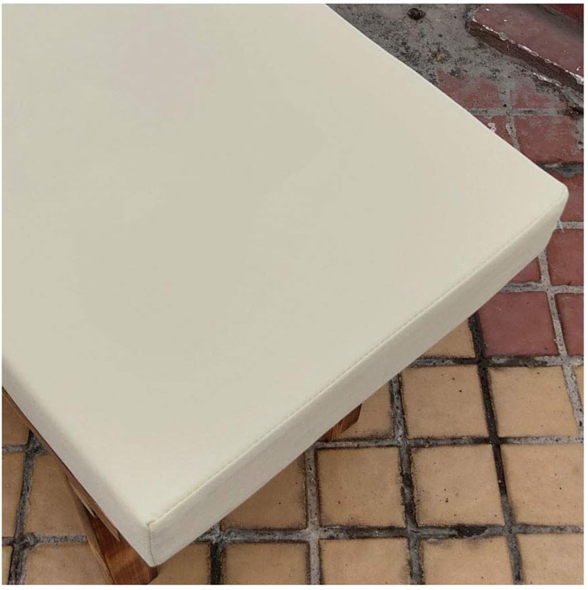 wangk Outdoor Indoor Lange Bank Kussen Kussen Pad Venster Zitkussens Tuin Pallet Kussens waterdicht antislip Settee Kussen Tuin Bank Patio Pad Bench Kussen -Khaki 150 × 50 cm (59 × 19 × 2in)