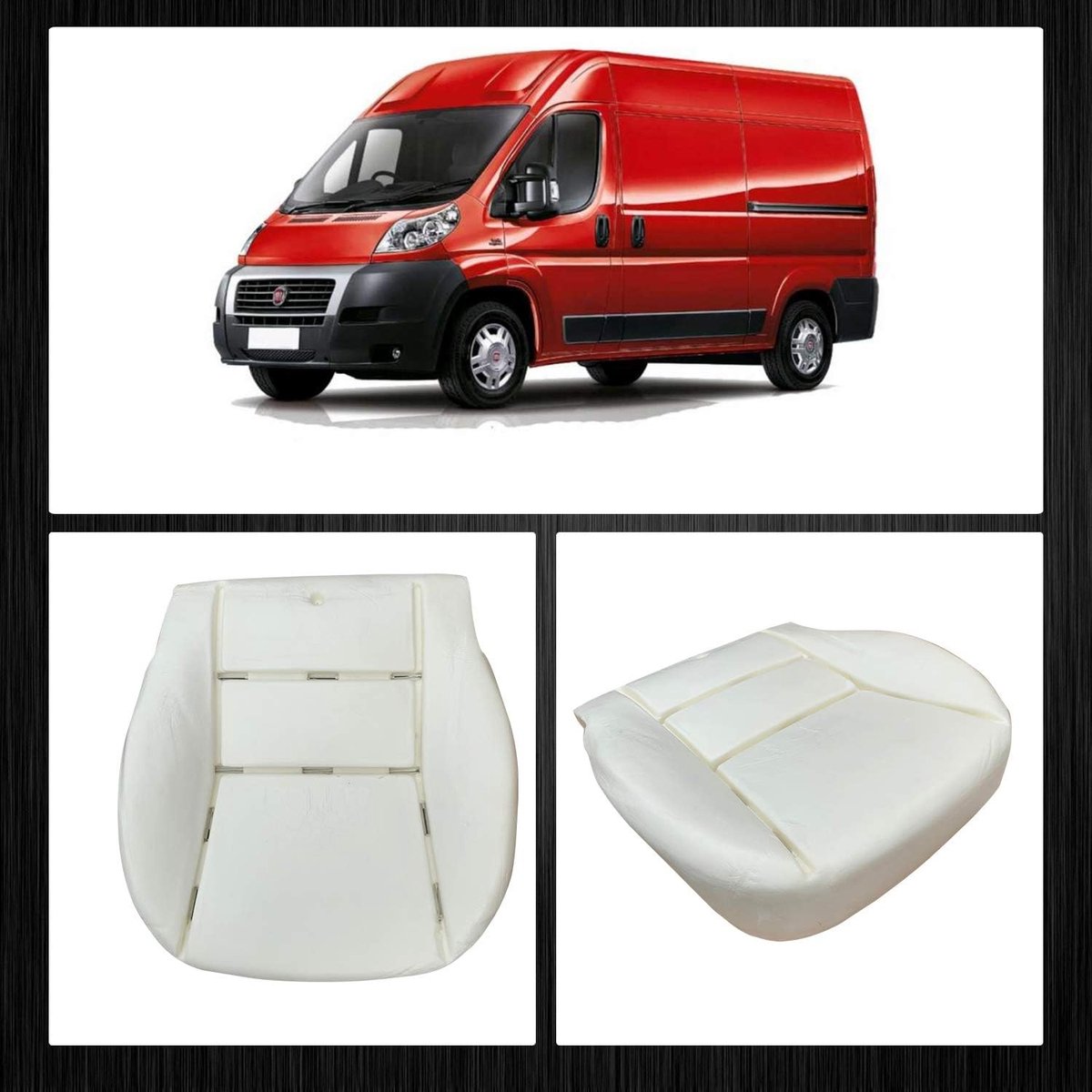 SITZBEZÜGE Zitkussen compatibel met Peugeot Boxer vanaf 2006 - vandaag schuimvulling zitschuim voorstoelbekleding bestuurder of passagiersbekleding schuim en 15 klemmen