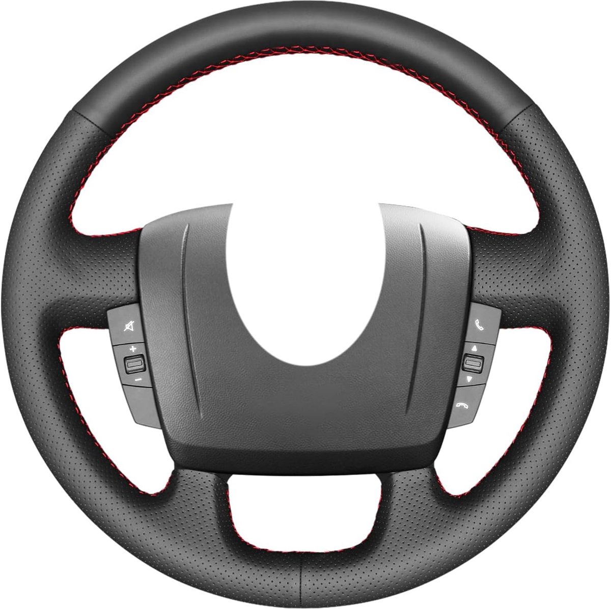 Stuurhoes voor Peugeot Boxer 2007-2022, Citroen Jumper 2007-2022, Fiat Ducato 2006-2021, kunstleer, zwart, diameter 36 cm