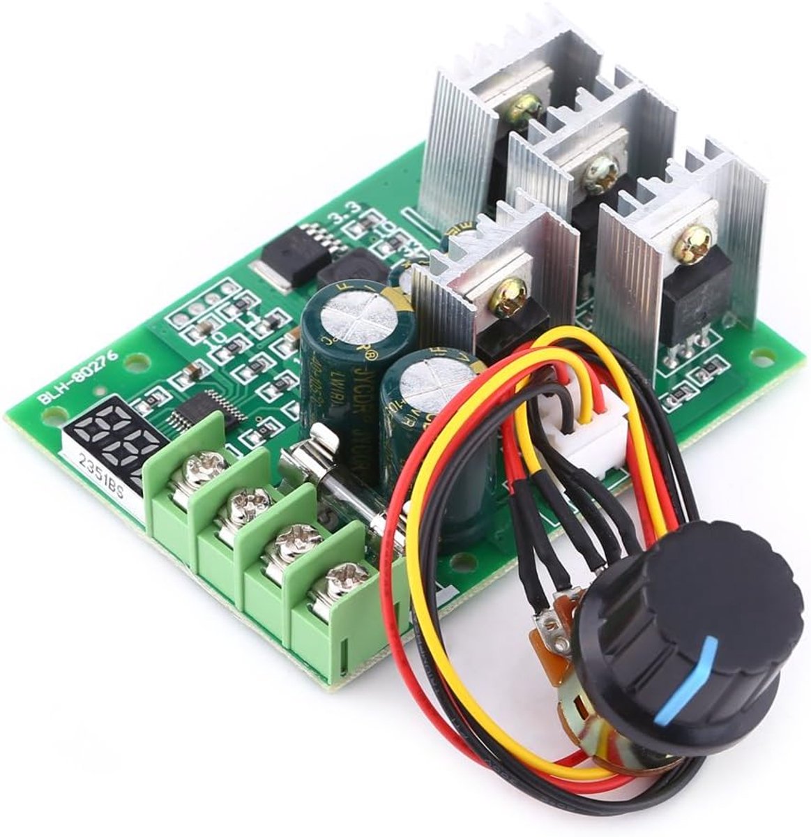 Motor Speed Controller 6-60V 30A PWM Adjustable Voltage Regulator for Electric Scooter Car Boat Robot Motor Control Speed Regulator PWM Motor Driver 30 Amps DC Motor Controller with Heatsink