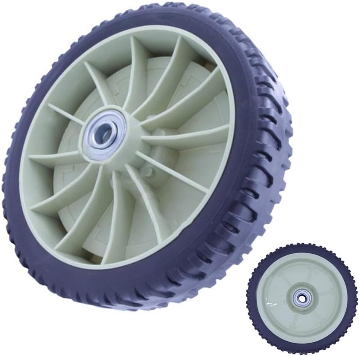 multifunctionele grasmaaierwielen, vervanging, universele wielen voor handduwgrasmaaiers, diameter 19,5 cm