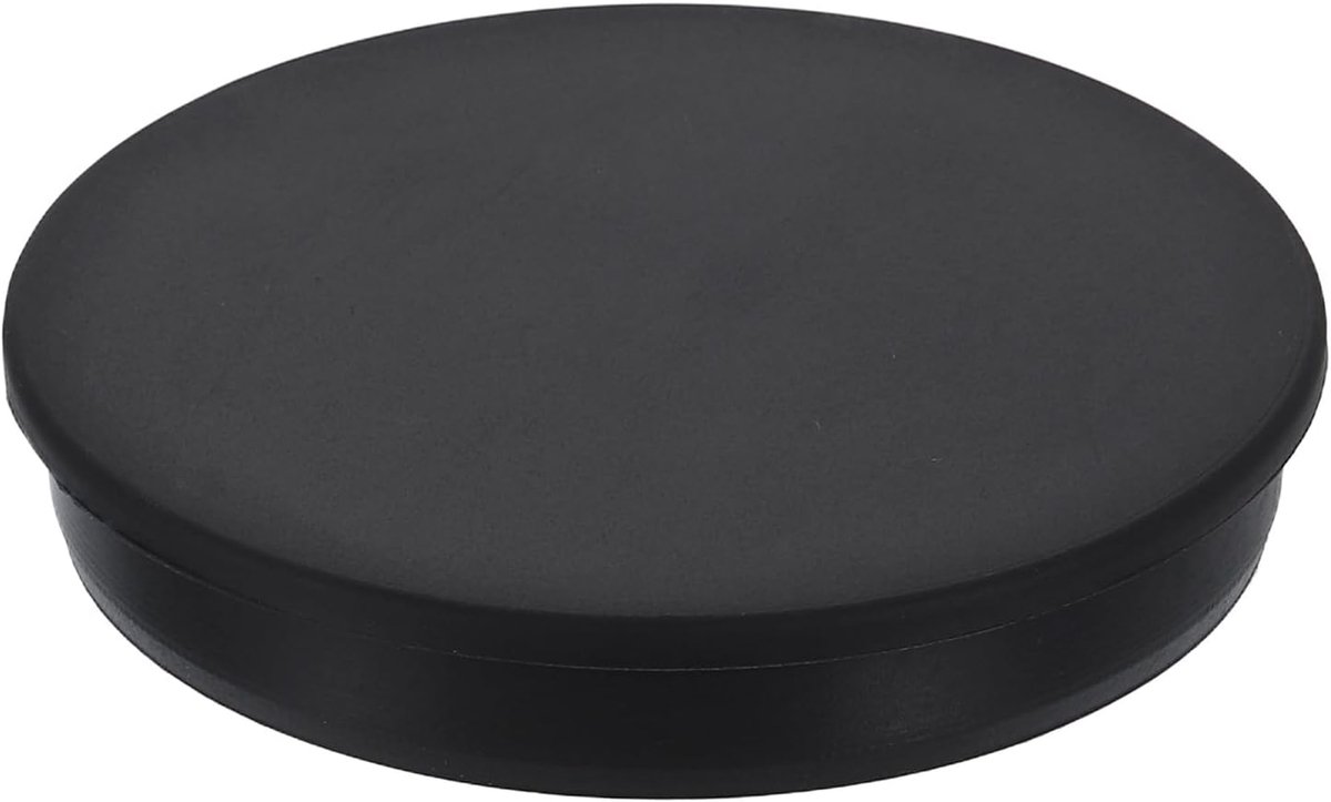 Siliconen dop, ronde rubberen doppen voor flessen, einddoppen voor 85 mm/3,35 inch gat voor badkuip, zwart