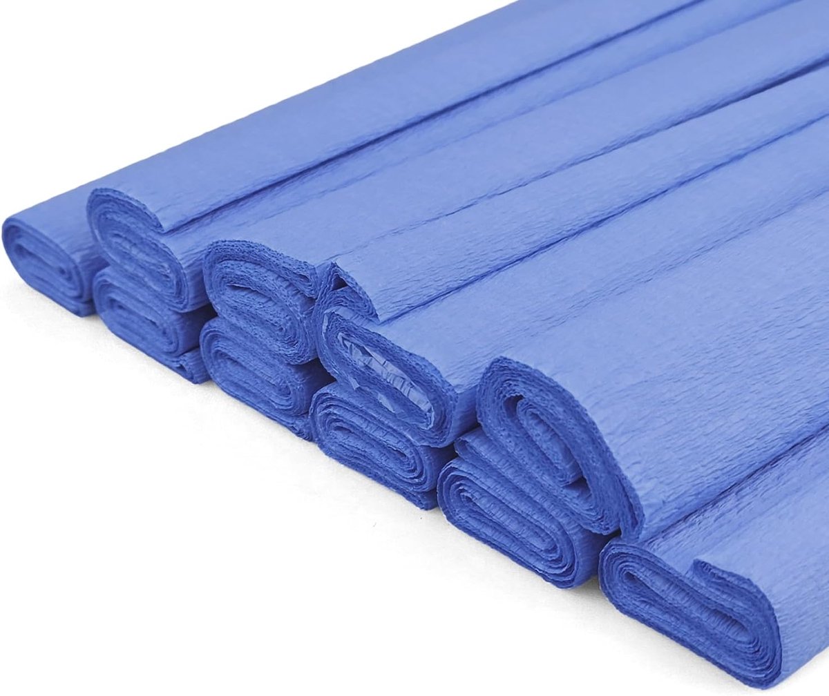 Crêpepapier donkerblauw 200x50cm knutselpapier voor creatieve hobby kleurboeken school verpakken DIY-projecten feestdecoraties