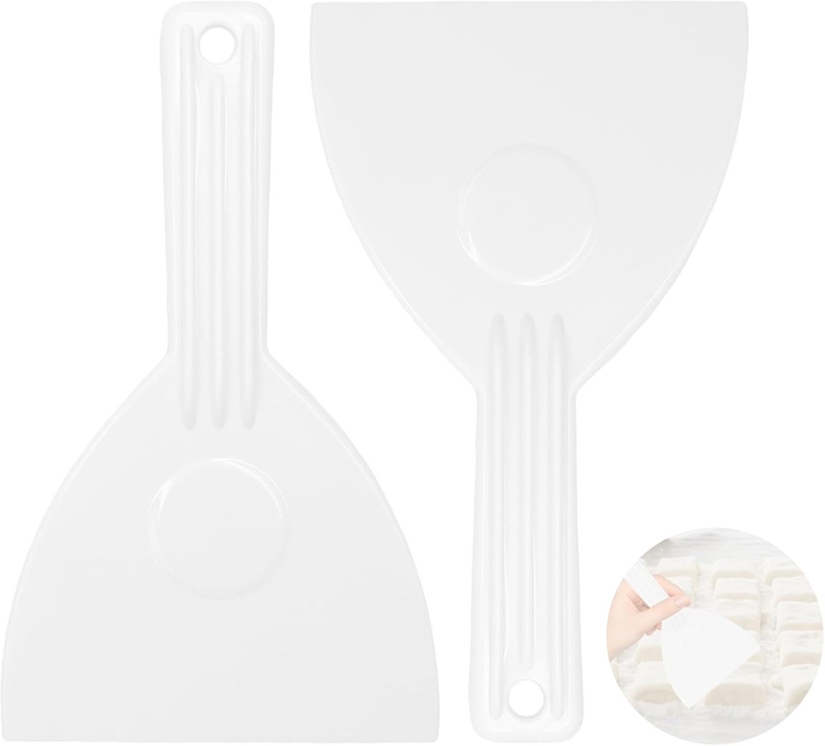 Deegschraper met handvat - Flexibele pizzaschep voor taarten en pizzadeegspatels met afgeronde hoeken, pizzaschaaf voor crèmes en chocolade, multifunctionele keukenaccessoires