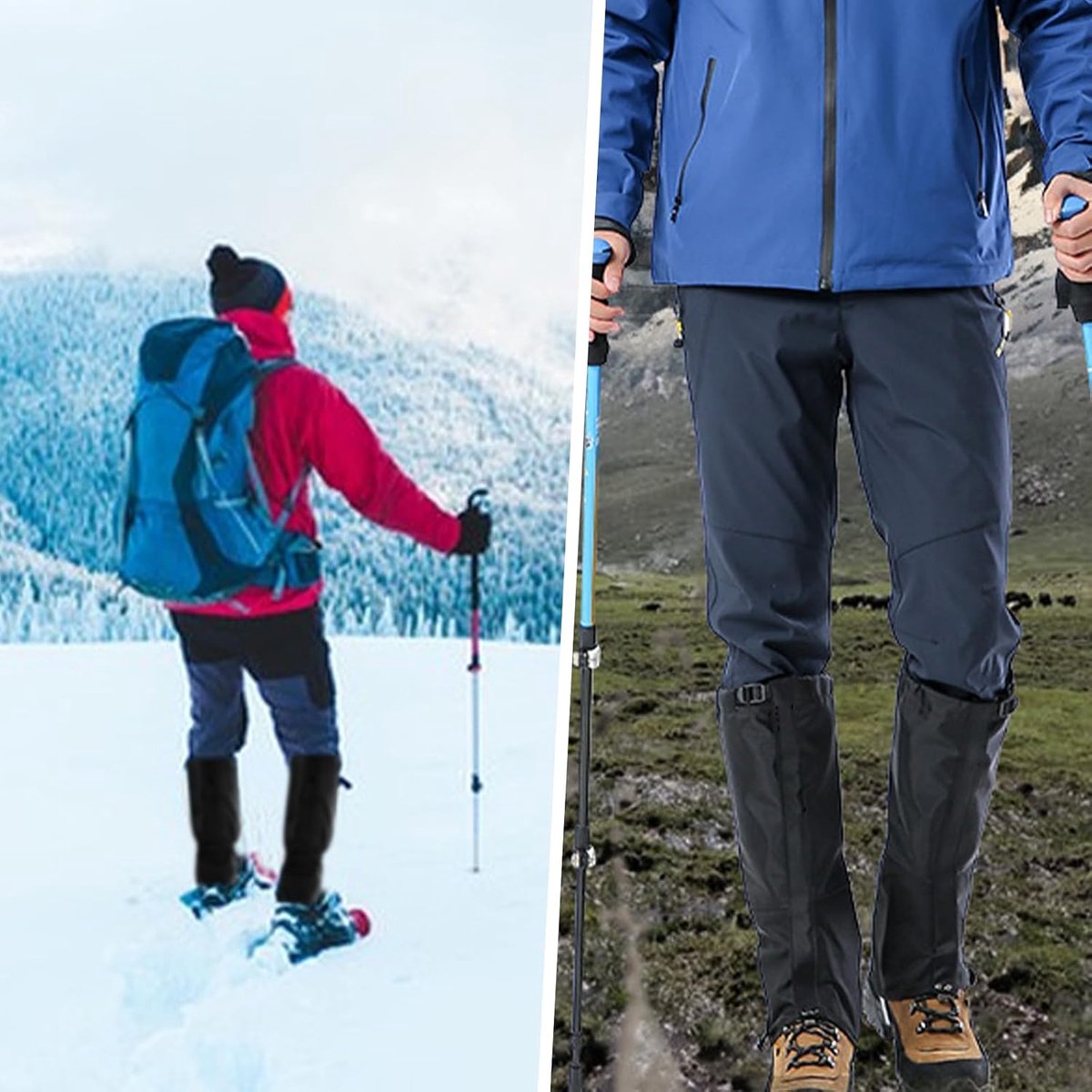 wandelen, 1 paar waterdichte beenkappen verstelbare ademende beenbeschermers gaite stofdicht regenbeenkappen lichte regenwarmers voor outdoor wandelen skiën klimmen