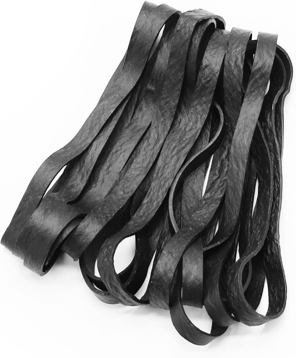 20 stuks elastiekjes, duurzame rubberen banden, elastische rubberen ringen, rubberen spanband voor kantoor, huis, school (zwart)