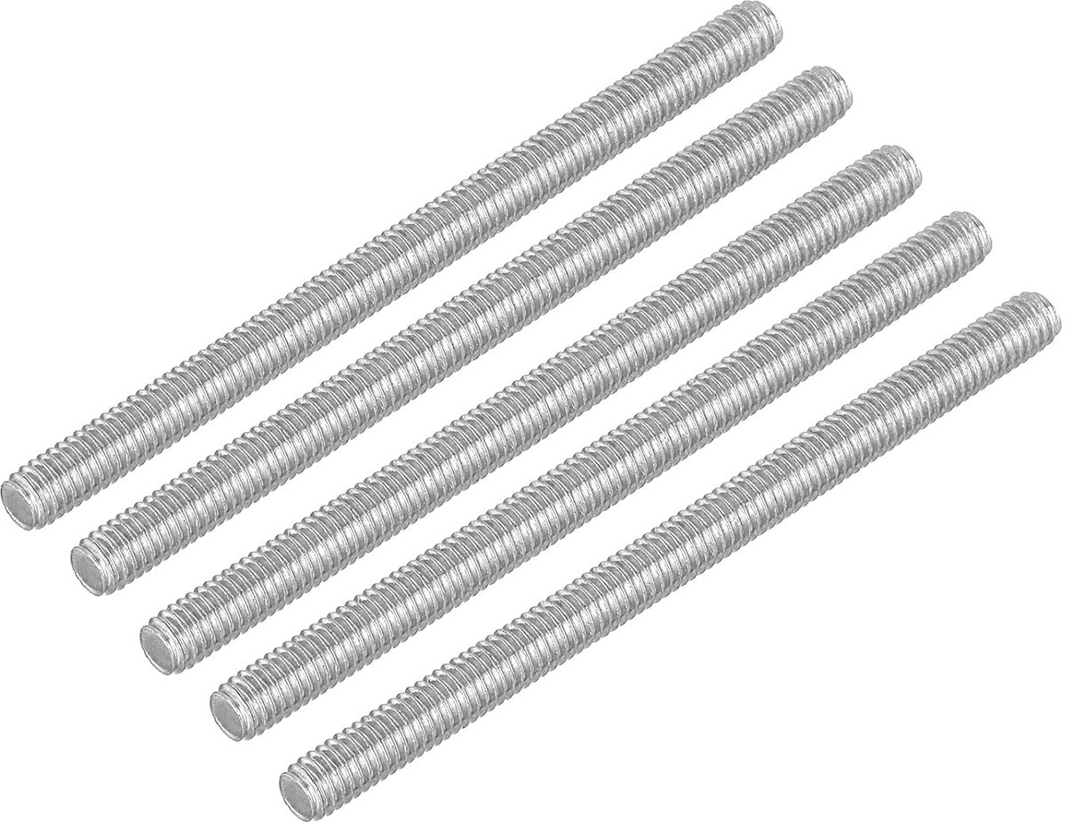 15 stuks M4 x 60 mm volledige schroefdraad stang 304 roestvrij staal rechtse schroefdraad staven voor ankerbouten, klemmen, haken en U-bouten, 0,7 schroefdraadhelling
