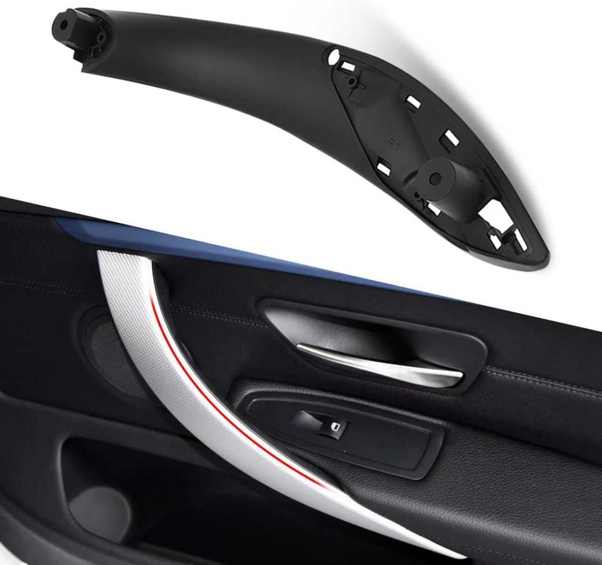 1 STKS Deurklink Binnen Compatibel met Deurhandvat BMW Serie 3 F30 F31 F34 F80 (2012-2018) Deurhandgreep Serie 4 F32 F33 F36 F82 F83(2014-2017) Binnengreep Rechts-Zwart