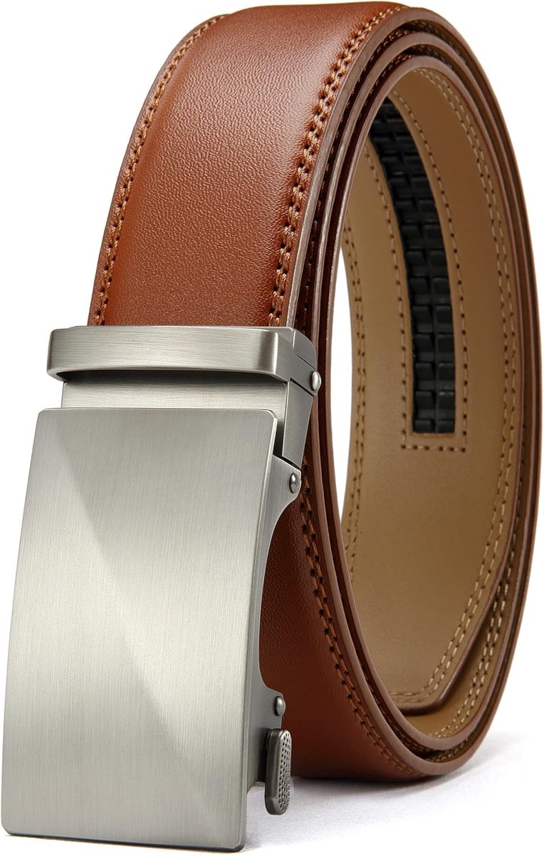 riem mannen, automatische leren riem mannen ratel voor business suit, 35mm zonder gaten, maat aangepast