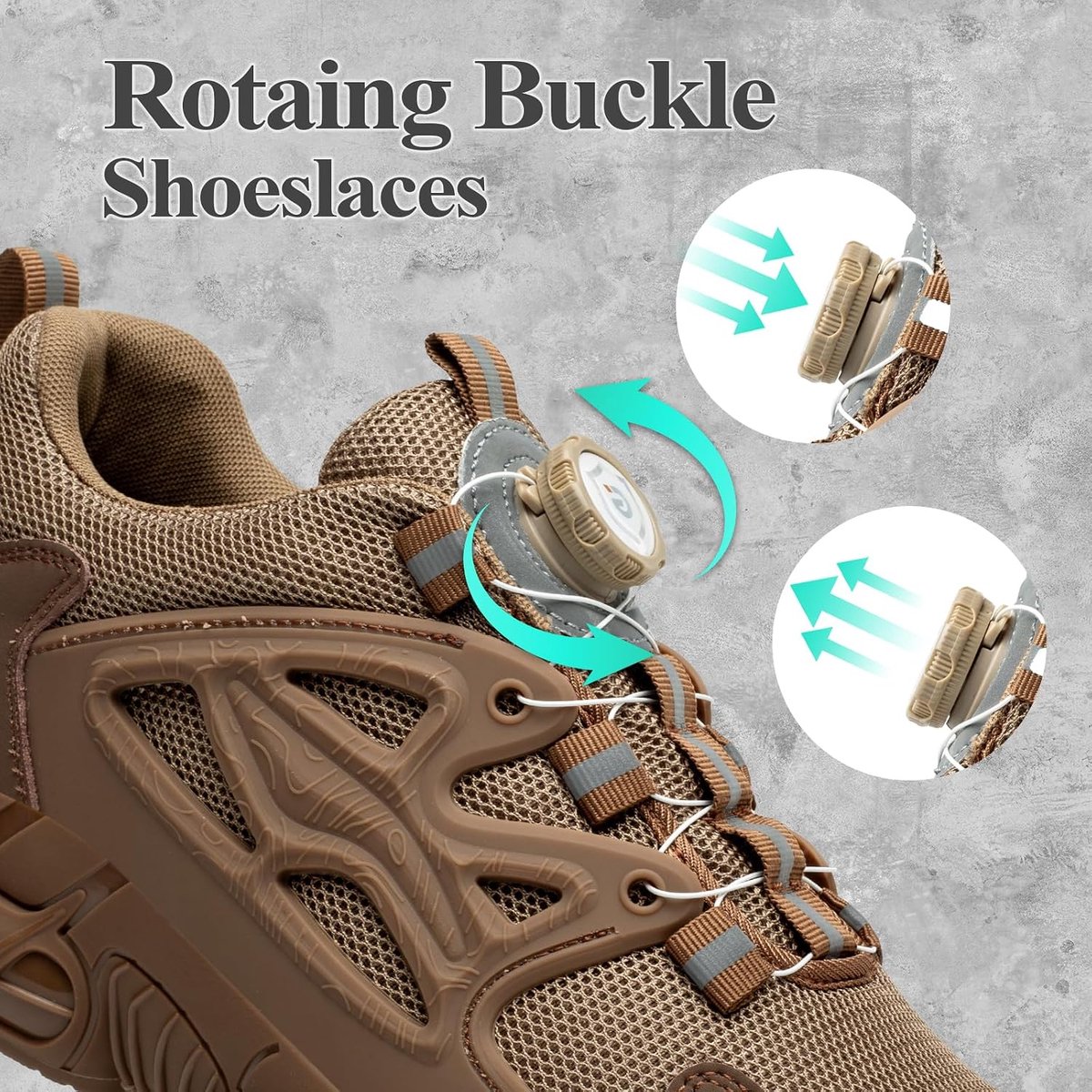 Werkschoenen Veiligheidsschoenen Mannen Vrouwen Stalen Teen Anti-Smashing Lichtgewicht Sportief Ademend Zelfremmend Snel Fastening Fashion Beschermende Schoenen 36-46 EU
