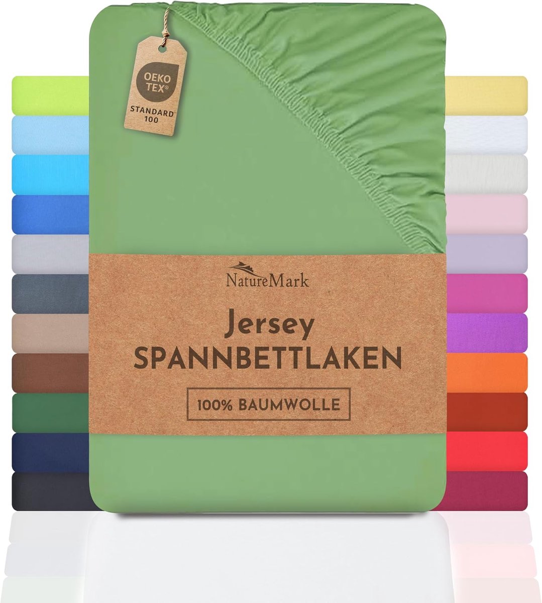 SnelShoppen - Jersey Hoeslaken 200 x 220 cm, 100% Katoen, Geschikt voor Matras tot 25 cm, Verkrijgbaar in Diverse Kleuren en Maten, Oeko-Tex Standaard