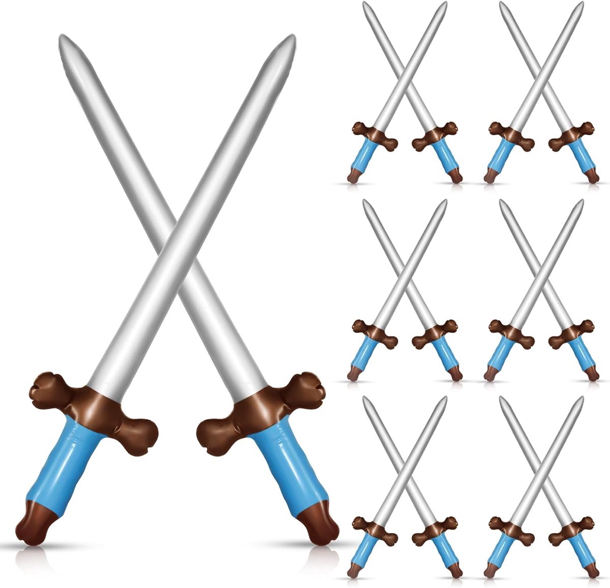 Zwaarden set, 24 inch plastic zwaarden voor verjaardag thema feest Halloween kostuum cosplay benodigdheden, podium rekwisieten