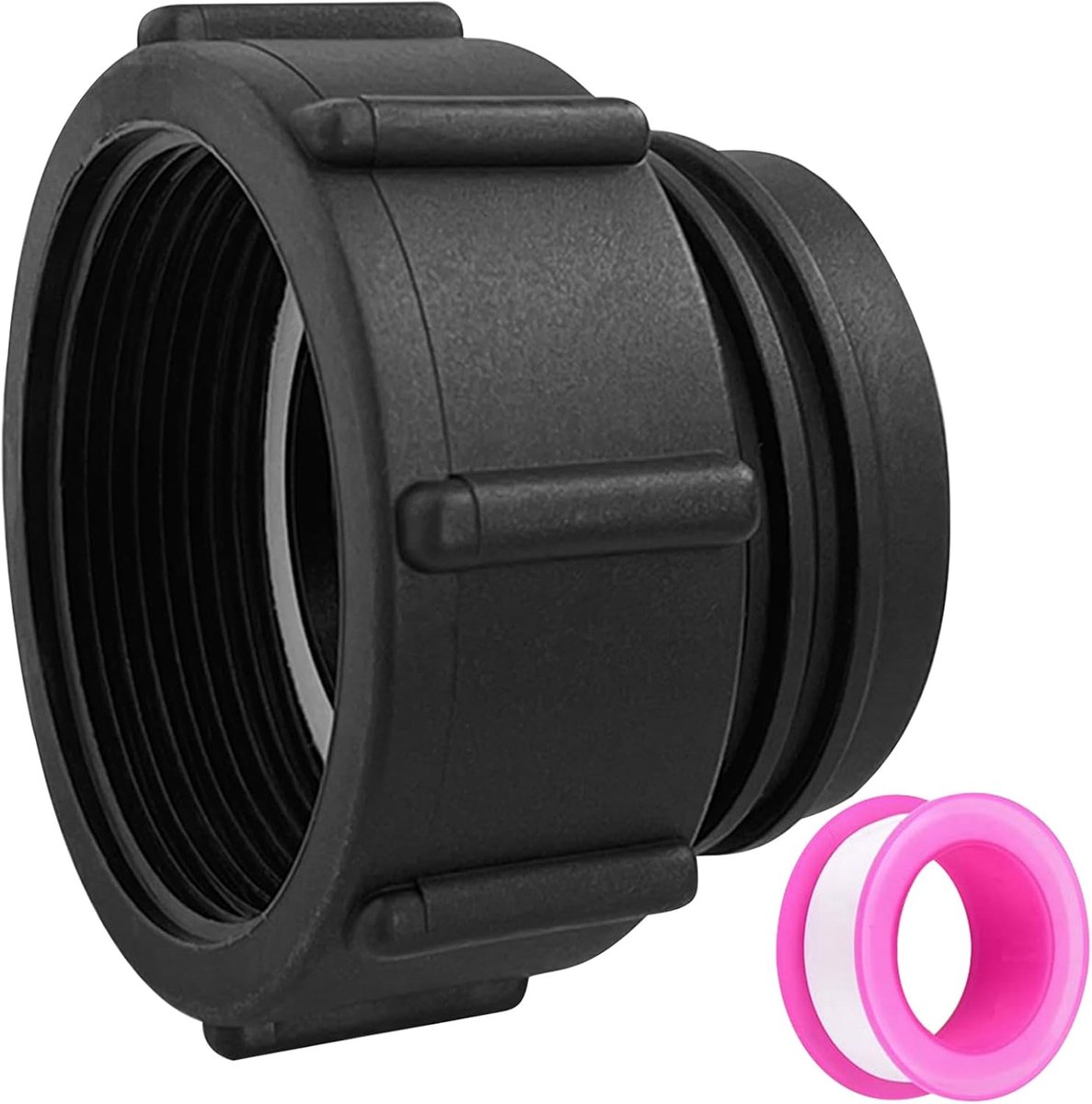 adapter 2 inch fijne schroefdraad op S60 x 6 grove schroefdraad, IBC-adapteraansluiting, IBC-tank-schroefdraadaansluiting, IBC tankadapter 2 inch binnendraad naar S60 x 6 (60 mm