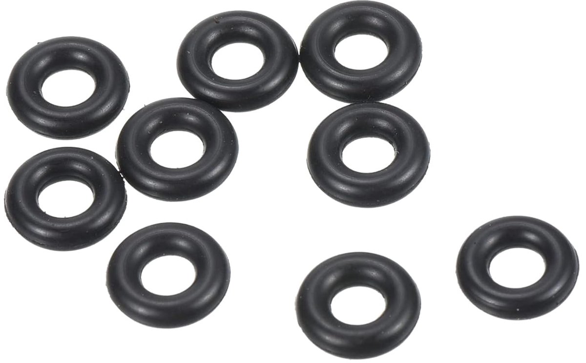 O-ringen 7 mm AD 3 mm ID 2 mm brede metrische afdichting voor waterkraan loodgieterswerk autoreparatie zwart