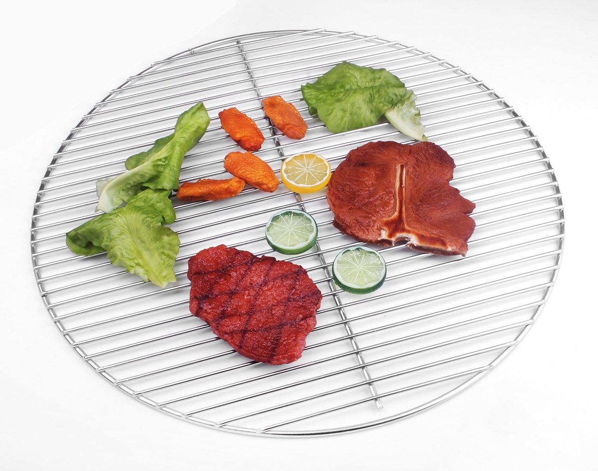 roestvrij stalen grillrooster 54,5 cm 6/4 mm staven voor kogelbarbecue 55 56 57 cm ook voor Weber