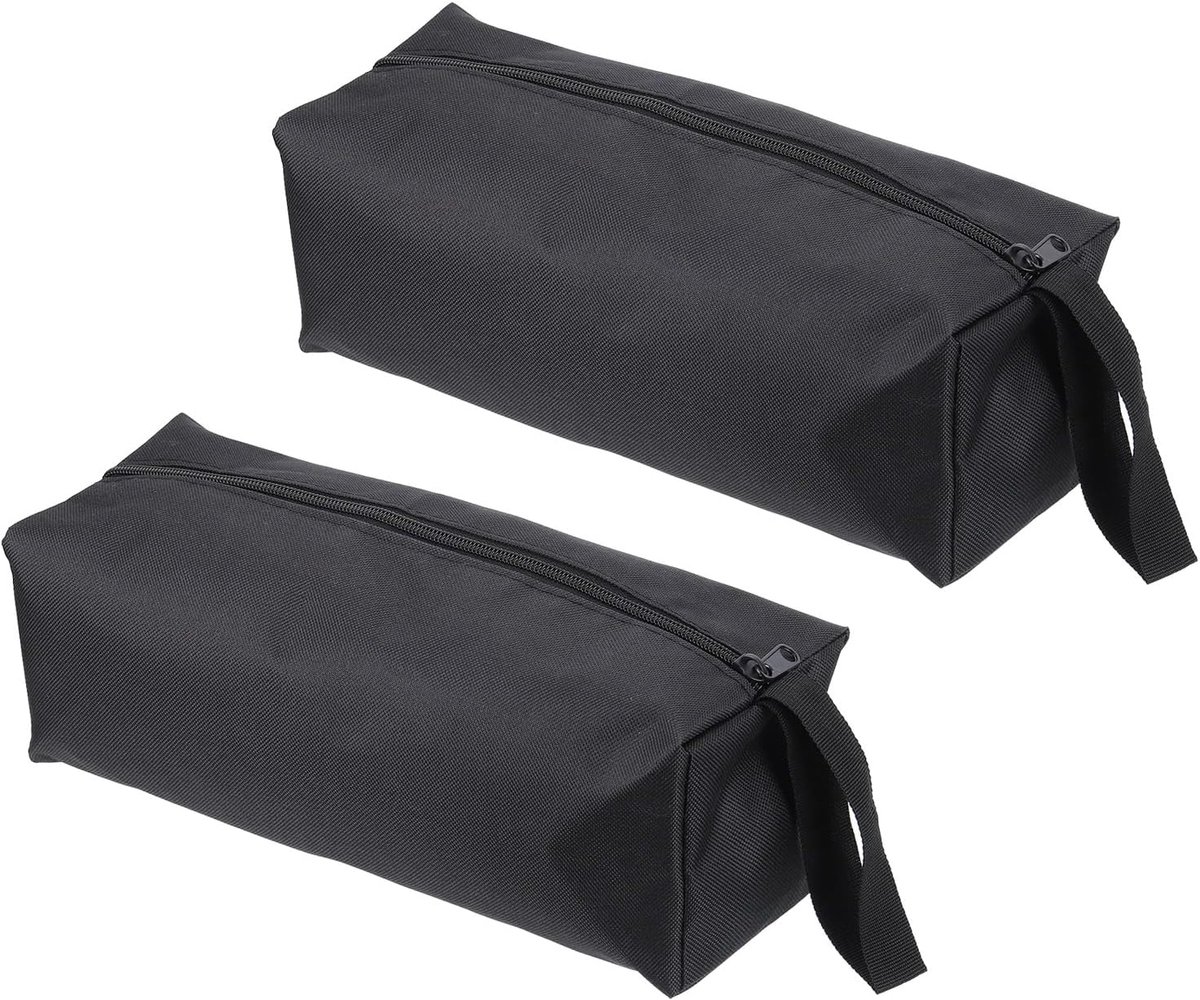 12 inch Rits Tool Pouch, 2 Pack Multifunctionele Tool Bag Waterdichte Tote Bag Opslag Organizer voor Schroevendraaiers Tang, Zwart