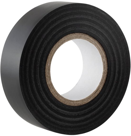 Black Electrical Tape, 19mm x 20m, 10 Pack, Strong Self-Adhesive PVC Insulation Tape for Insulating, Repairing and Protecting Electrical Wires — afbeelding 2