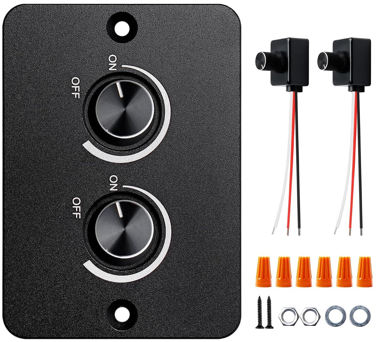 12 V dimmer, dimmer schakelaar, 5 A, 3 draden, PWM led-dimschakelaar met draaiknop, traploze dimmer voor ledlampen voor camper, caravan, boot, vrachtwagen, camper, lamp en eenkleurige ledstrips
