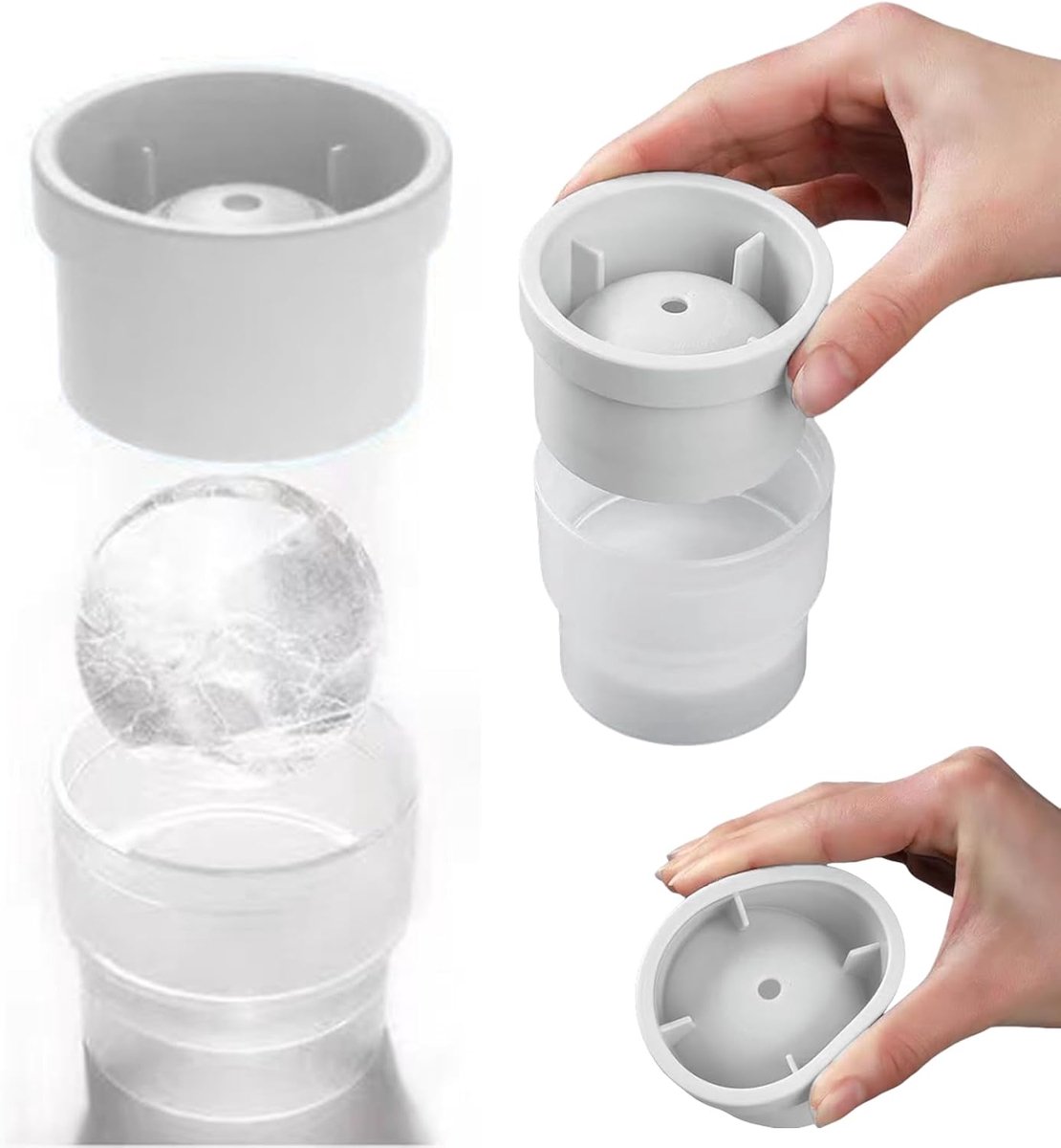 2 STKS Ice Ball Mould voor Whisky, Ronde Ice Cube Mold voor Cocktail, Ijsbal Maker, Bar Accessorie voor Drinken