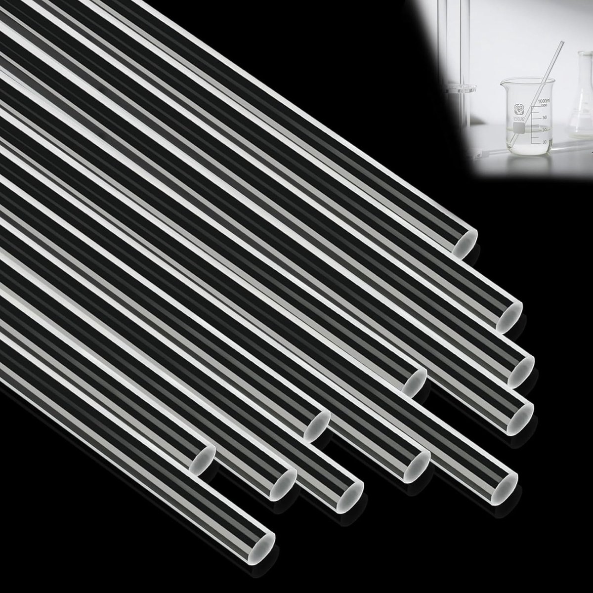 12 stuks 10 mm x 30 cm acryl ronde staven acryl staven acryl staven voor doe-het-zelf handwerk tuinverlichting architectuur modelbouw decoratie