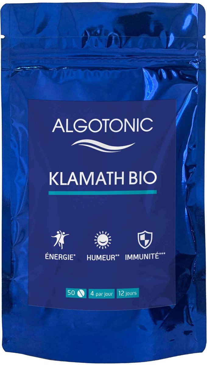 Klamath Organic 100% Pure Algen - Microalgen - Veganistisch - Biologisch - Rijk aan Vitaminen en Mineralen - 150 Tabletten