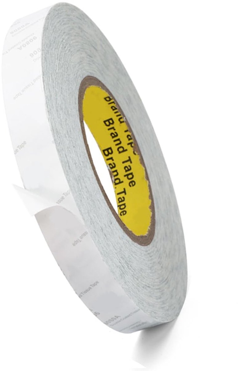 Dubbelzijdige Transparante Tape 50 m - 12 mm Breed, 0.15 mm Dikte voor Scrapbooking en Creatieve Projecten